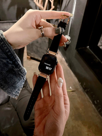 Vintage Metal Leather Band for Apple Watch
