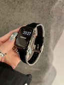 Side Chain Leather Band#Vintage Raven Black