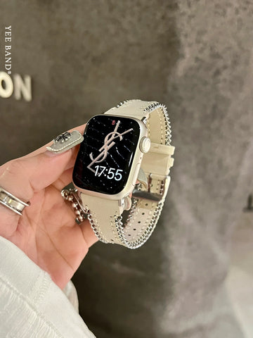 Original Design Starlight Mate Leather Strap for Apple Watch