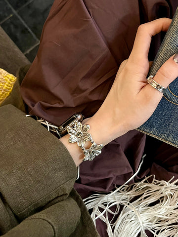 Summer Vacation Style Decorative Floral Bracelet for AppleWatch