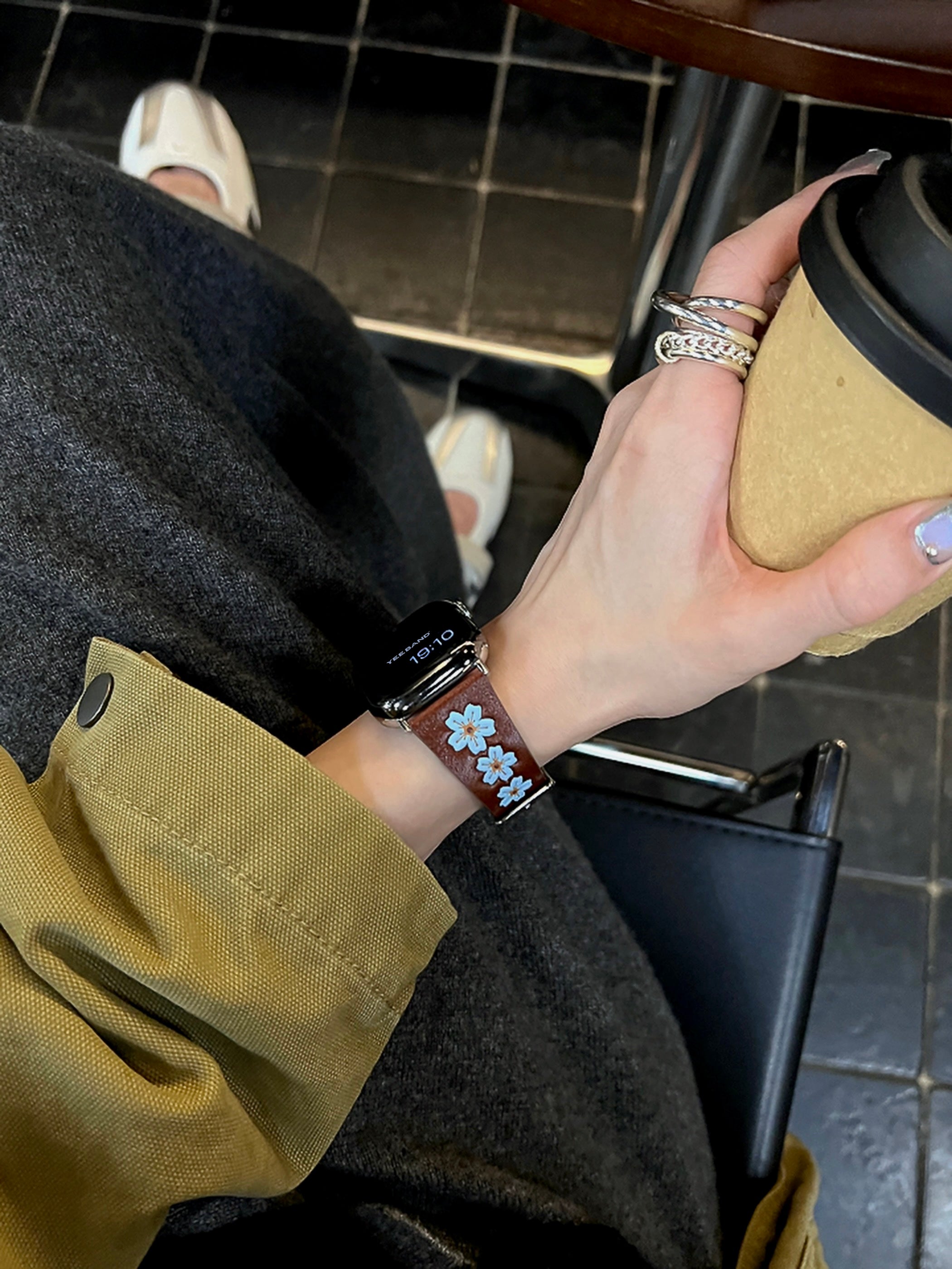 Sakura Bloom Leather Strap