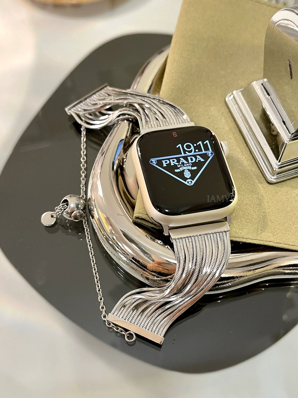 Tassel Streamer Silver Metal Band for AppleWatch