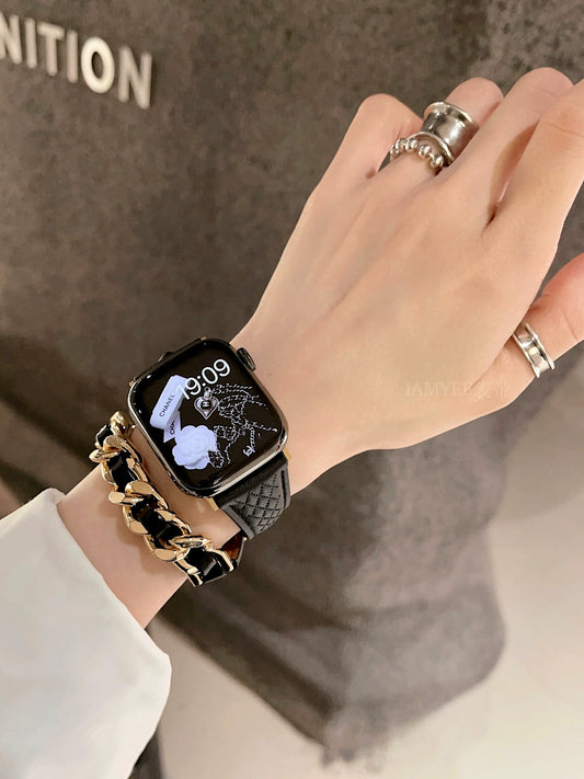 Dual-chain design Lingge small fragrance strap is suitable for AppleWatch