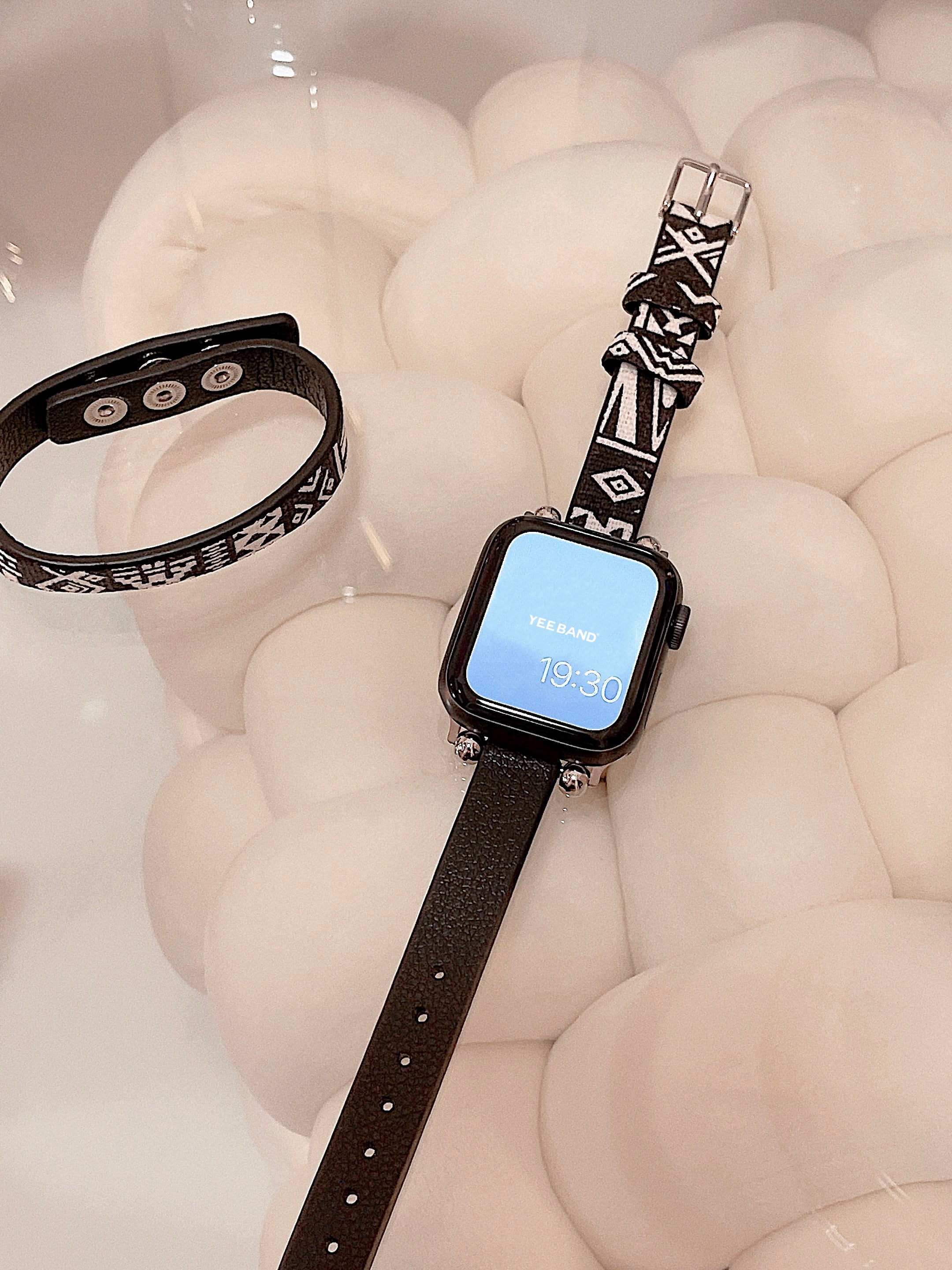 Geometric color-blocking design strap for Applewatch