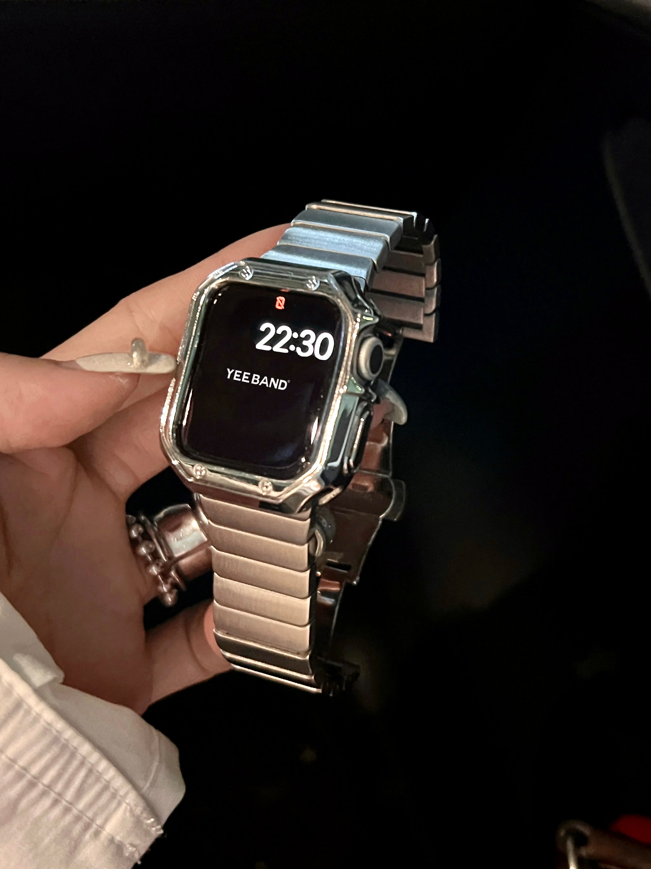 Bamboo Butterfly Buckle Stainless Steel Band for Apple Watch