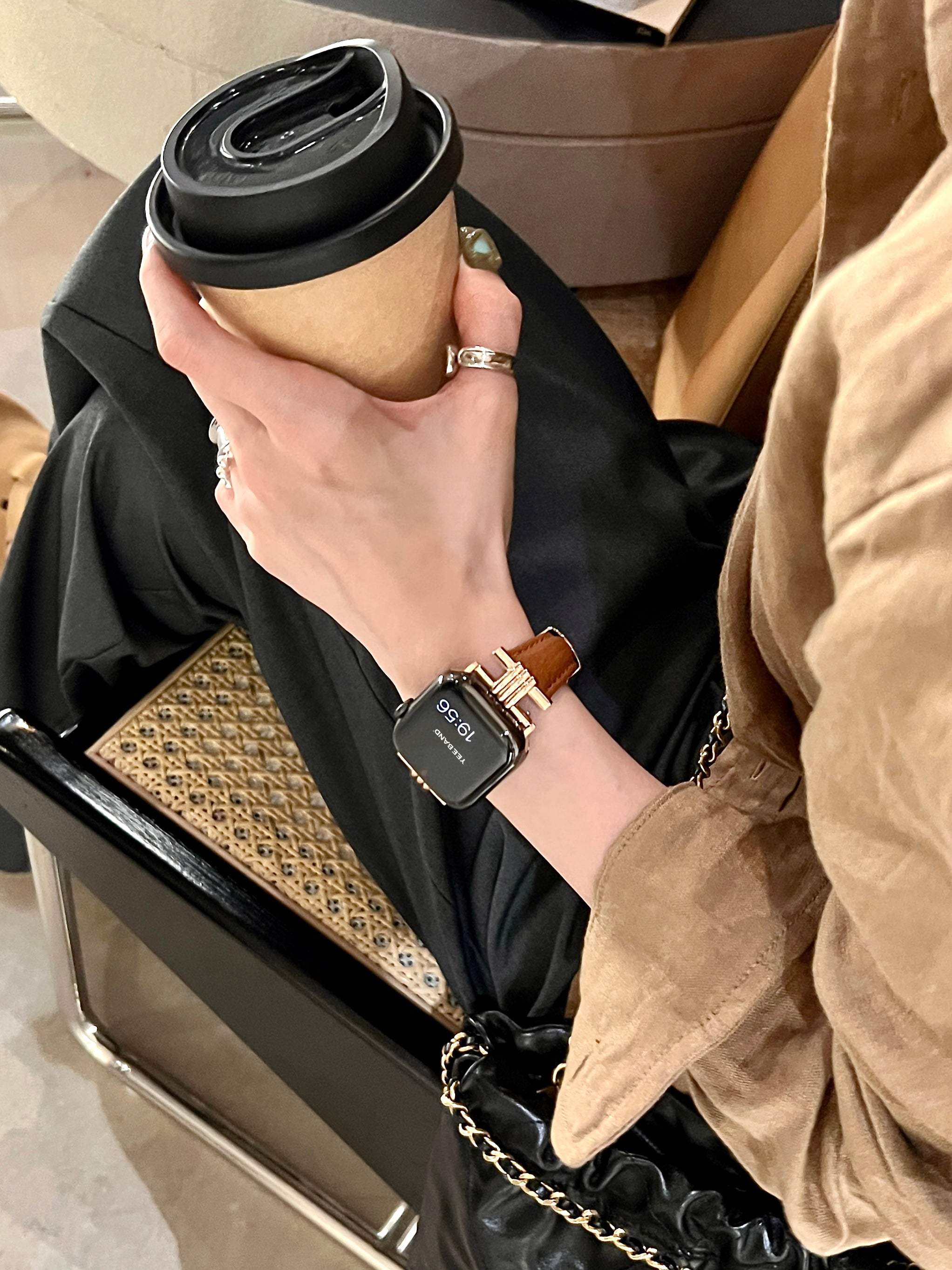 Leather Butterfly Buckle Band