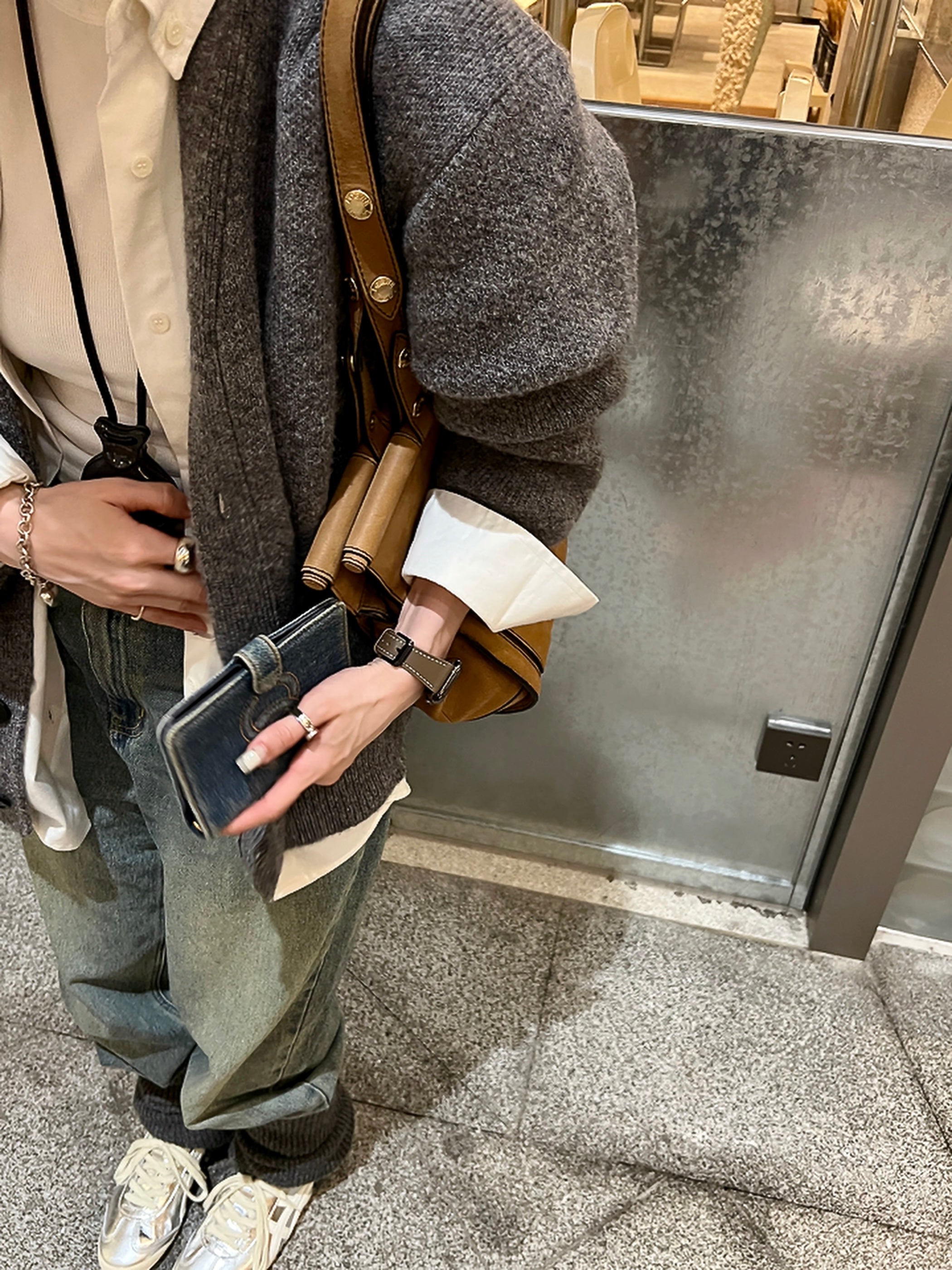 High-quality square buckle small waist design leather strap