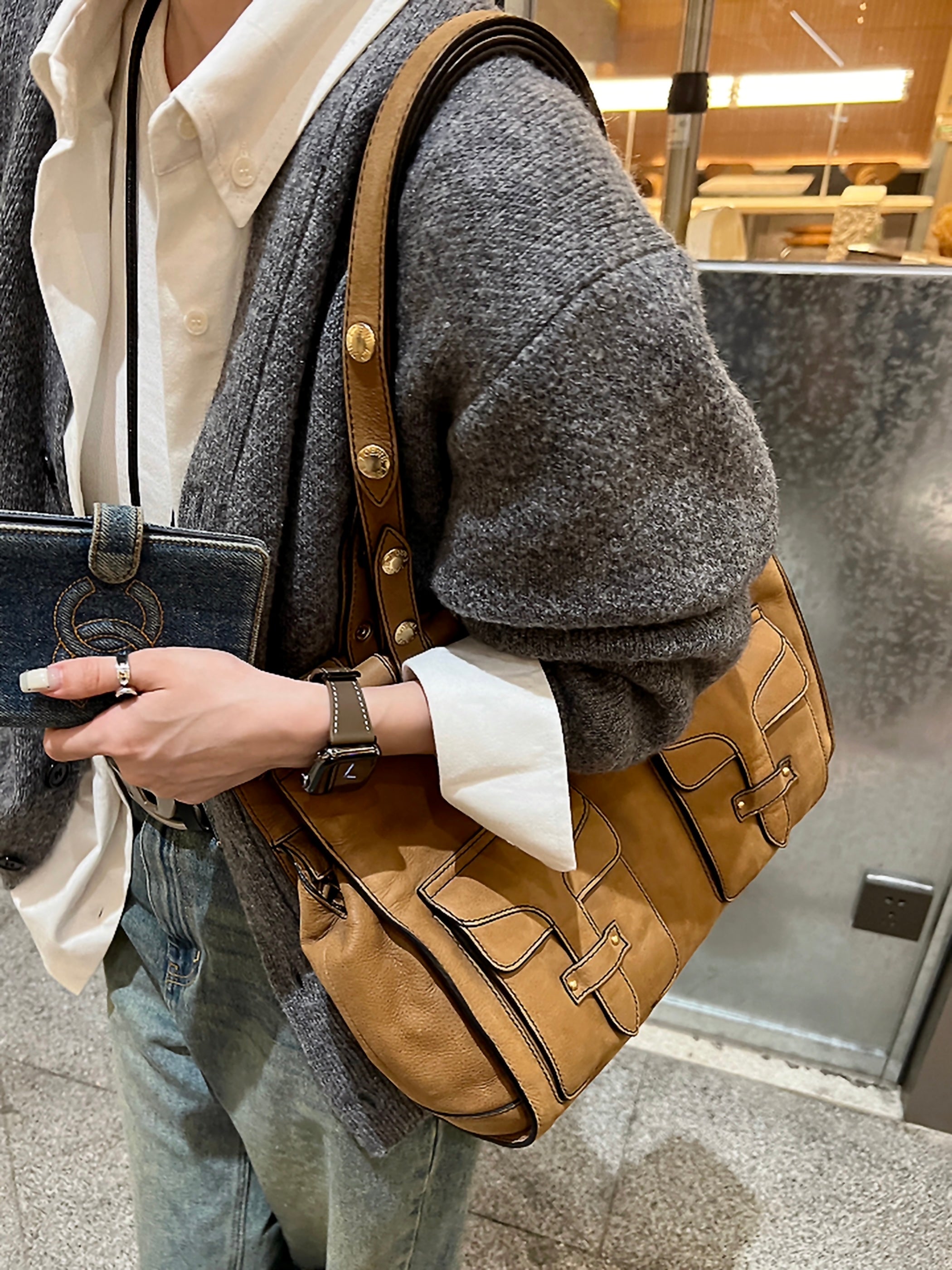 High-quality square buckle small waist design leather strap