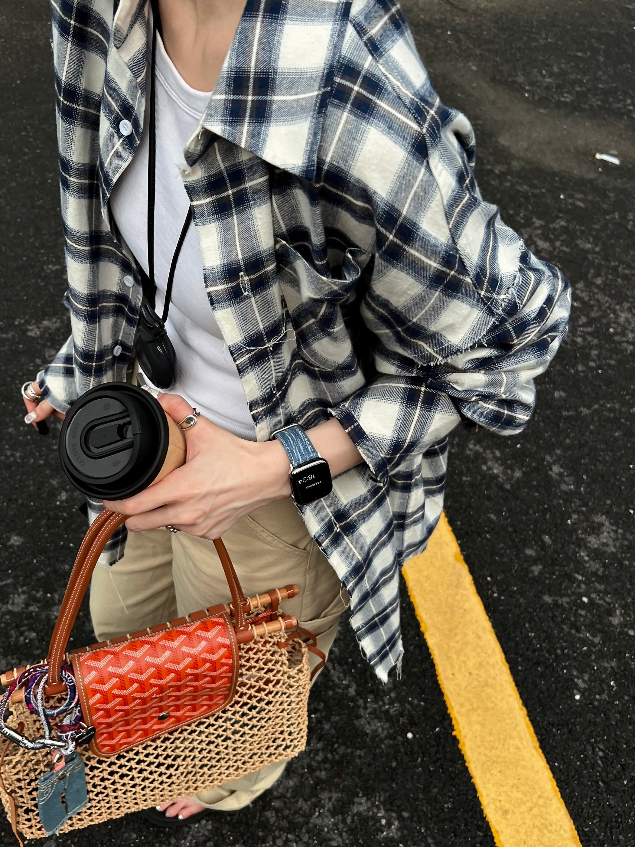 Denim Color-Block Band