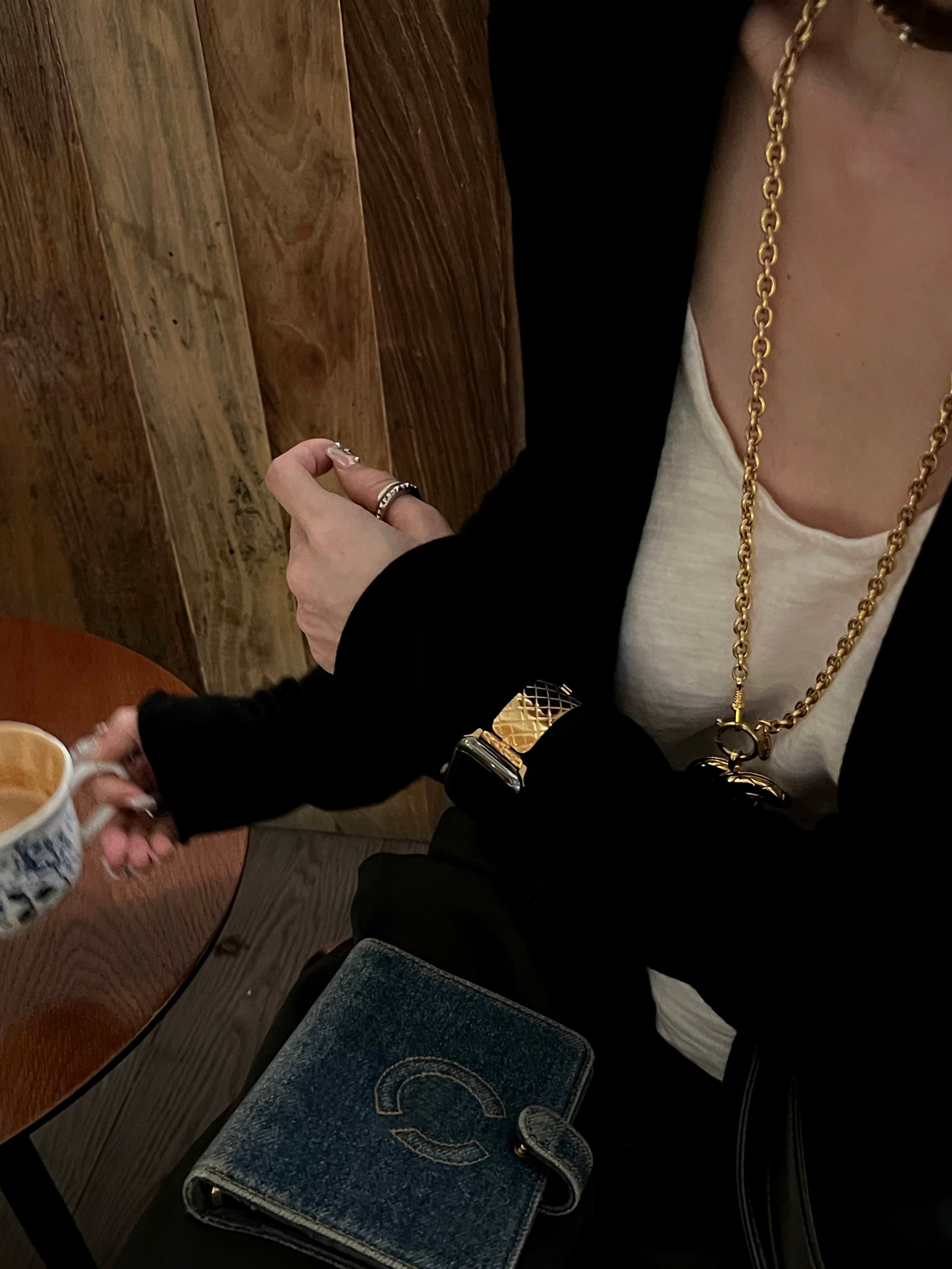 Checkered design bracelet stainless steel band for applewatch