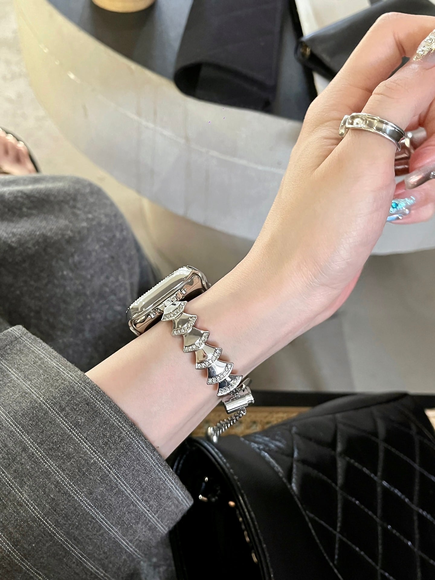 Zirconia shell bracelet design band for applewatch