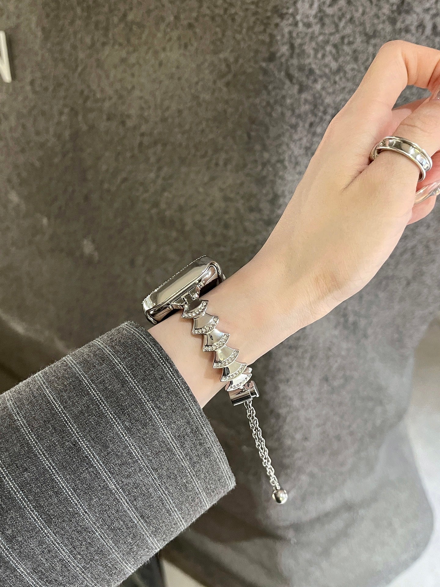 Zirconia shell bracelet design band for applewatch