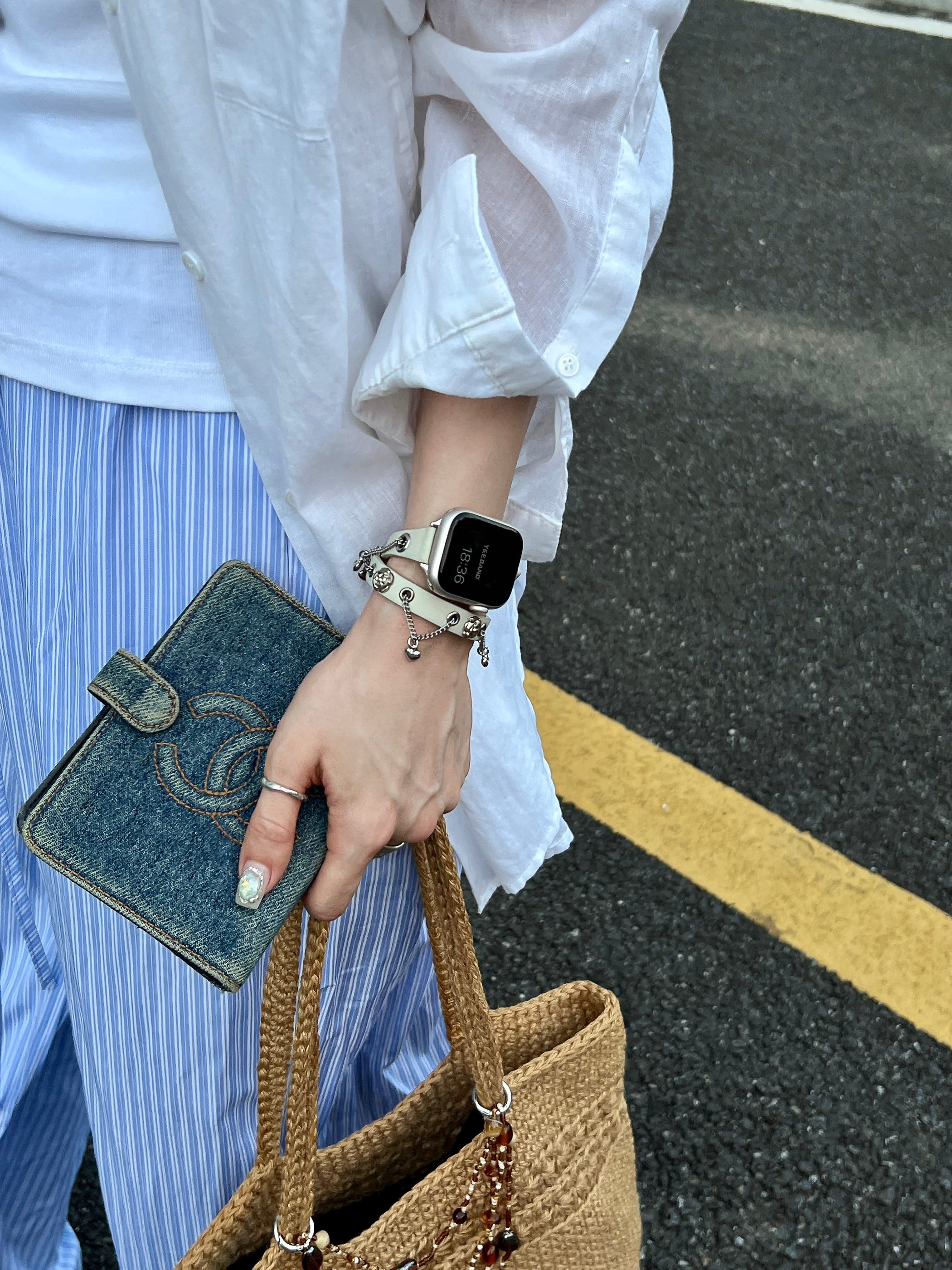 Chain tassel love pendant strap for applewatch