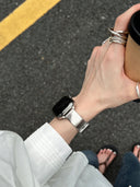 Cat's Eye Bamboo Stainless Steel Strap for applewatch