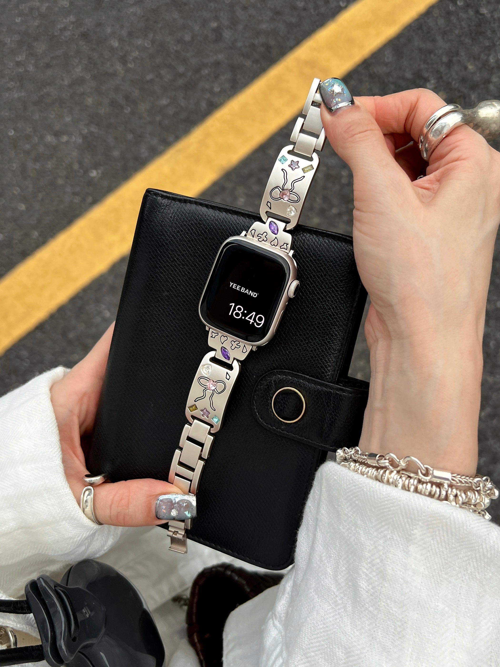 Bow design metal band for applewatch