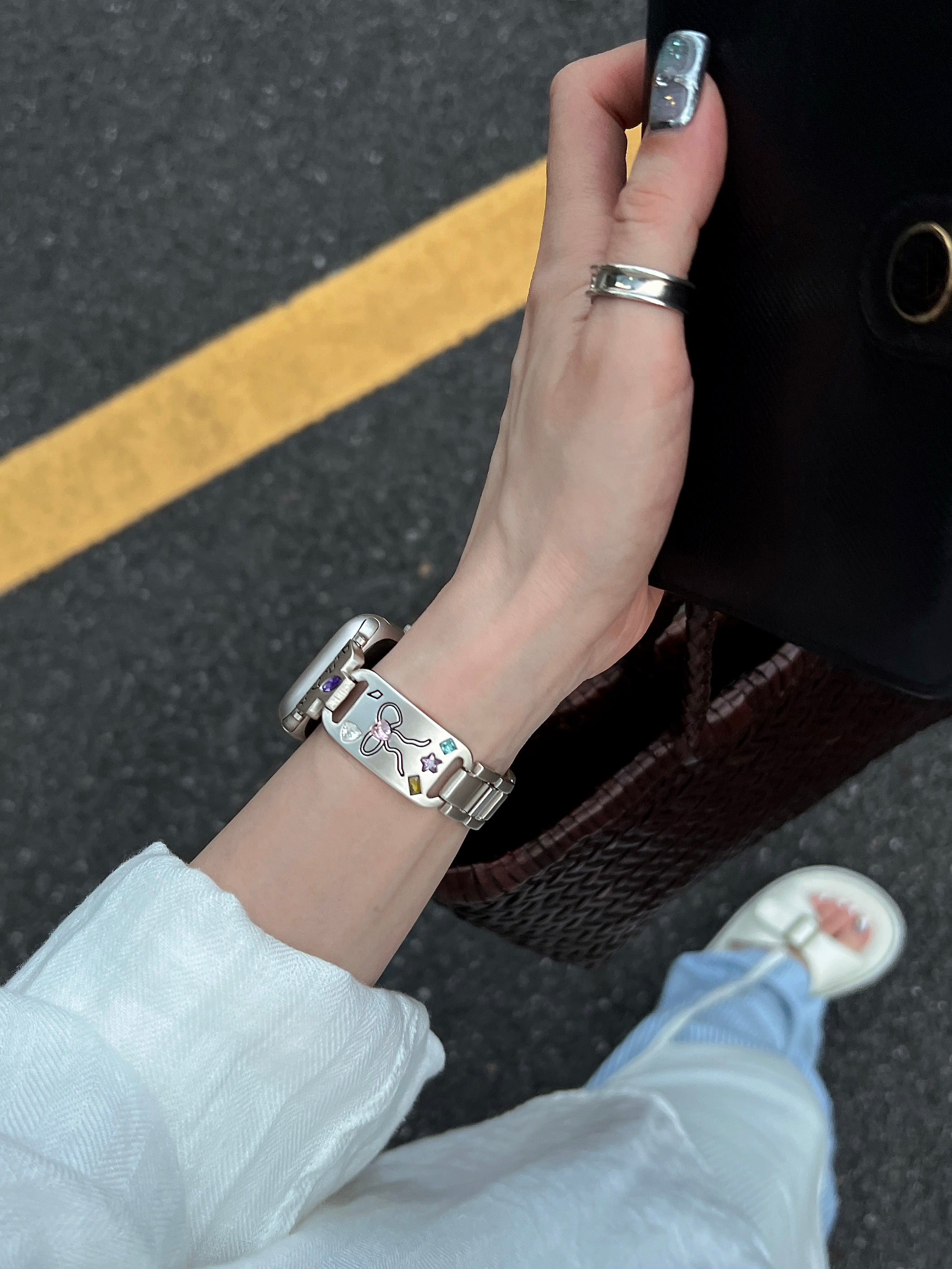 Bow design metal band for applewatch