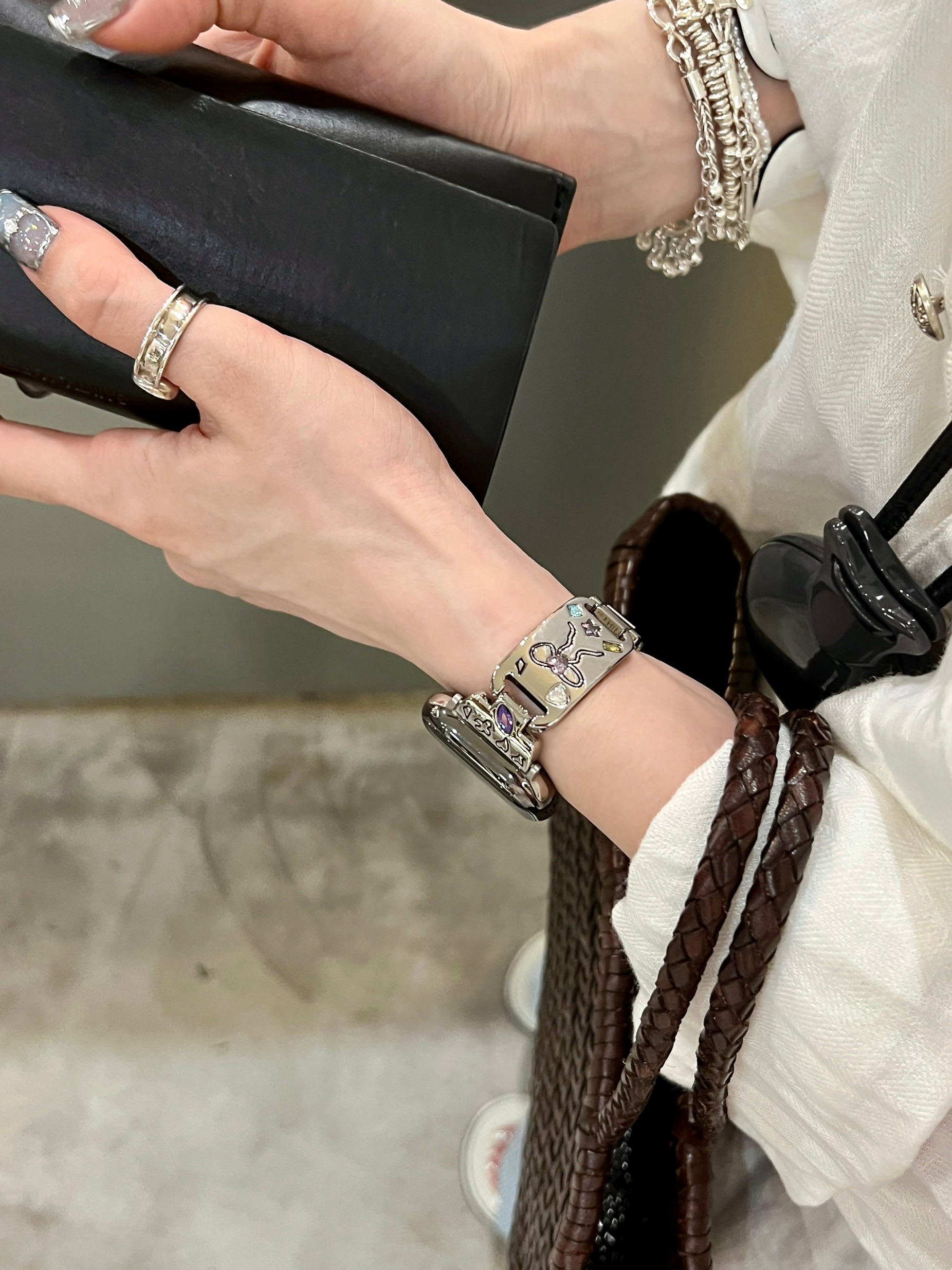 Bow design metal band for applewatch