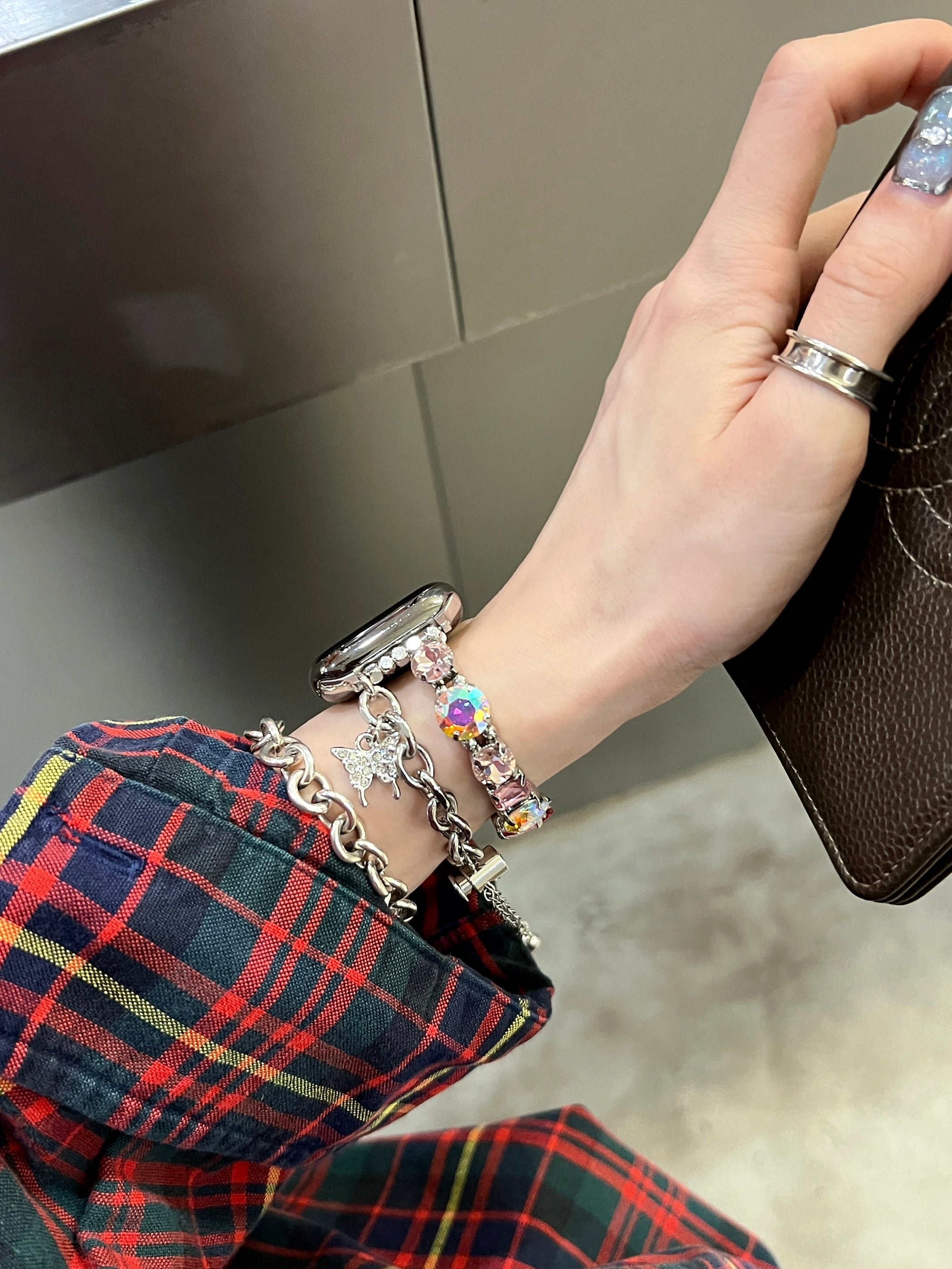 Summer Decoration Bracelet Butterfly Charm Strap for applewatch