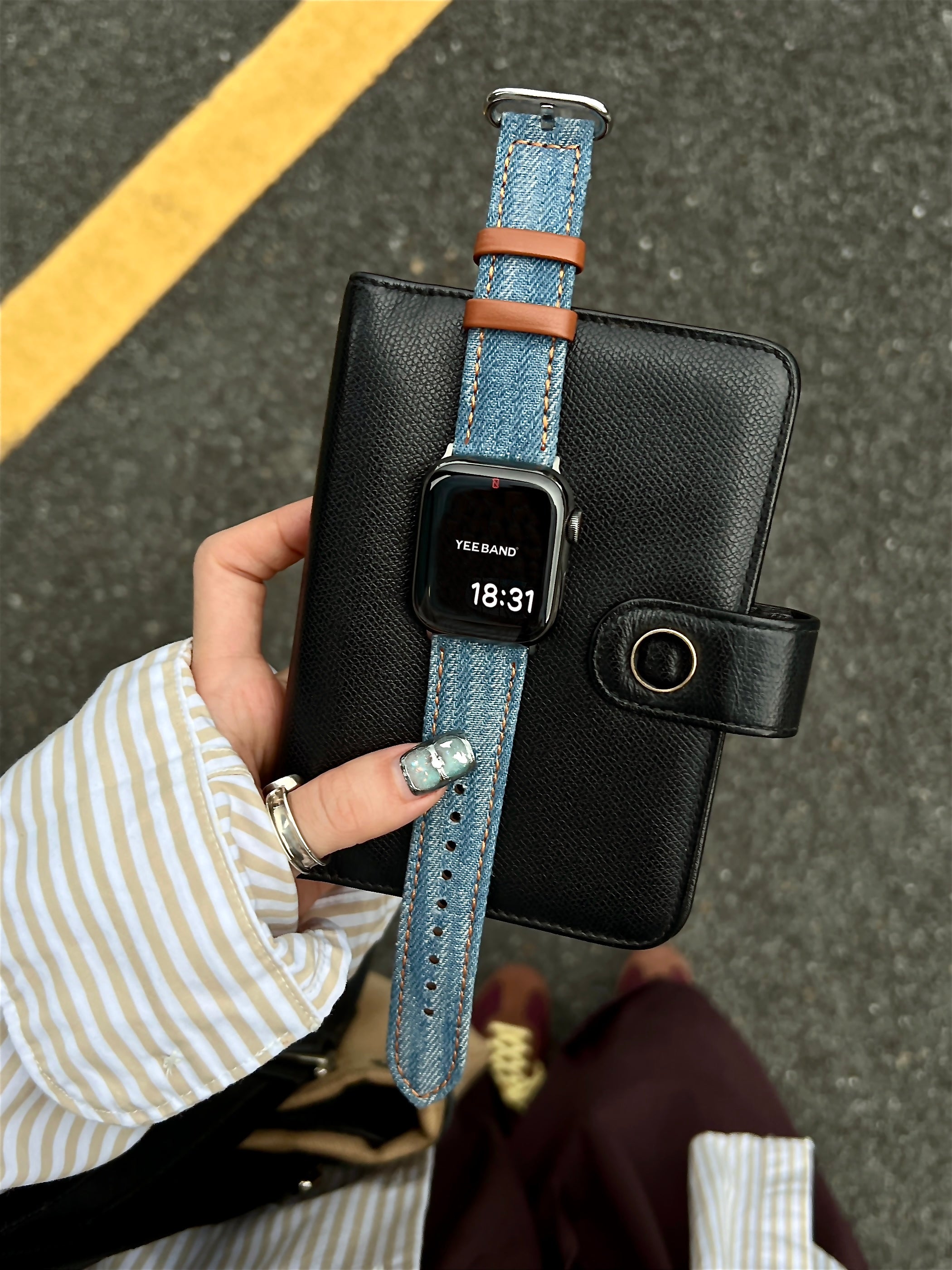 Casual Gangshan Denim Strap for applewatch