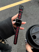 Black & Red Heart Cutout Strap