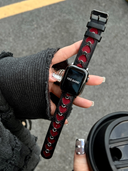 Black & Red Heart Cutout Strap