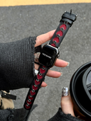 Black & Red Heart Cutout Strap