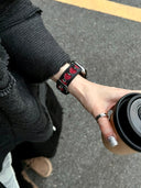 Black & Red Heart Cutout Strap