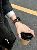 Black & Red Heart Cutout Strap