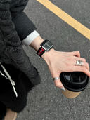 Black & Red Heart Cutout Strap