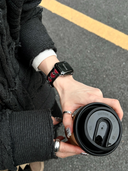 Black & Red Heart Cutout Strap