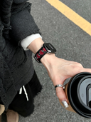 Black & Red Heart Cutout Strap