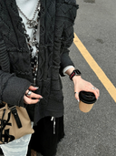 Black & Red Heart Cutout Strap