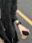 Black & Red Heart Cutout Strap