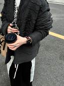 Black & Red Heart Cutout Strap