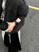 Black & Red Heart Cutout Strap