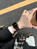 Black & Red Heart Cutout Strap