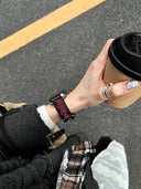 Black & Red Heart Cutout Strap