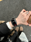 Black & Red Heart Cutout Strap