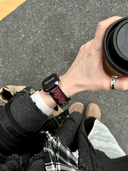 Black & Red Heart Cutout Strap