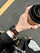 Black & Red Heart Cutout Strap