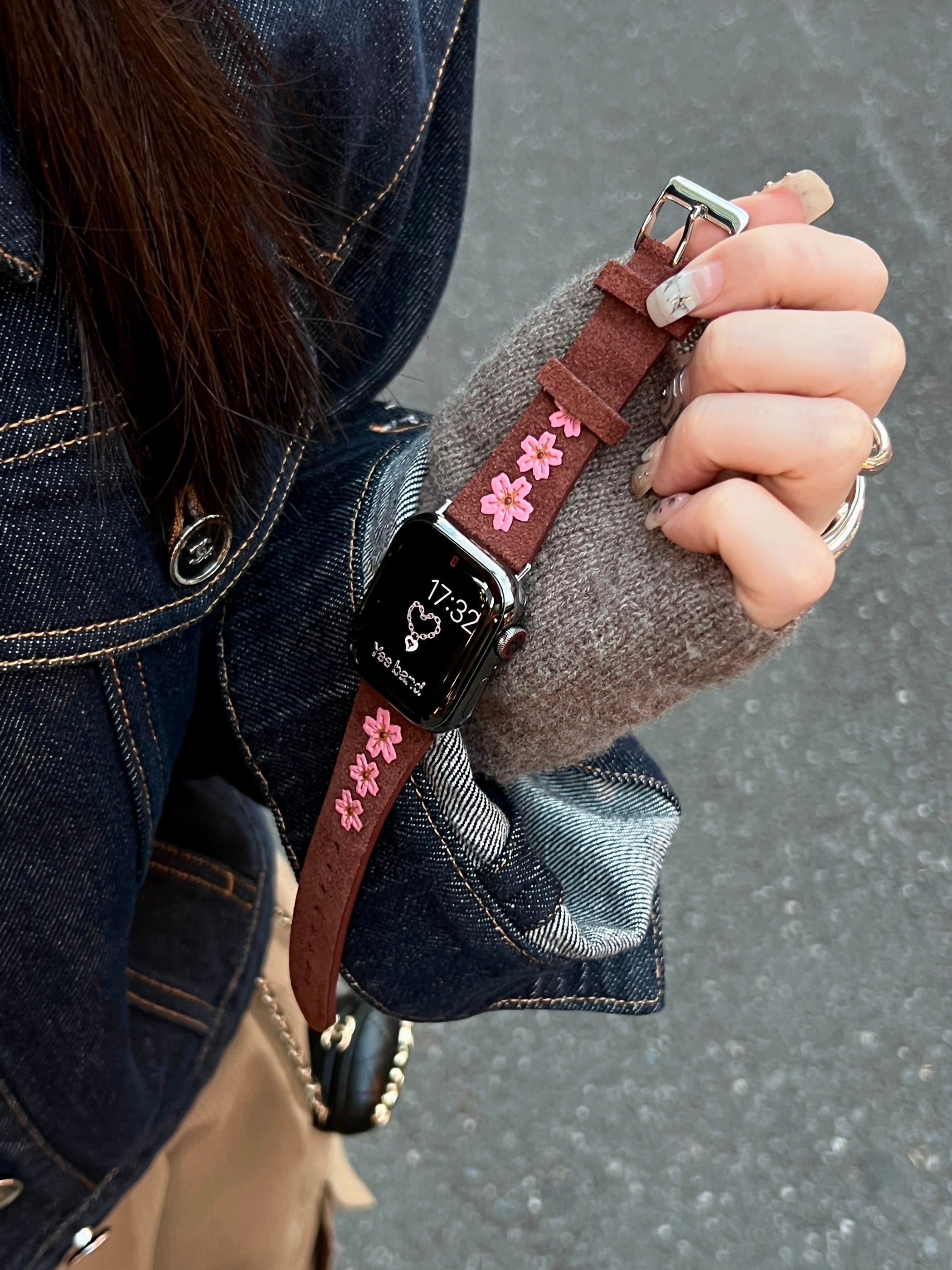 Sakura Leather Watch Band