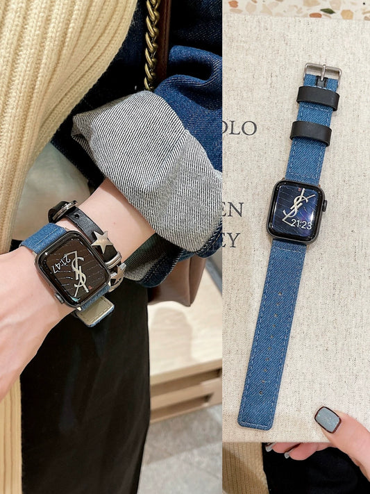 Strap Contrast Denim Strap for Applewatch