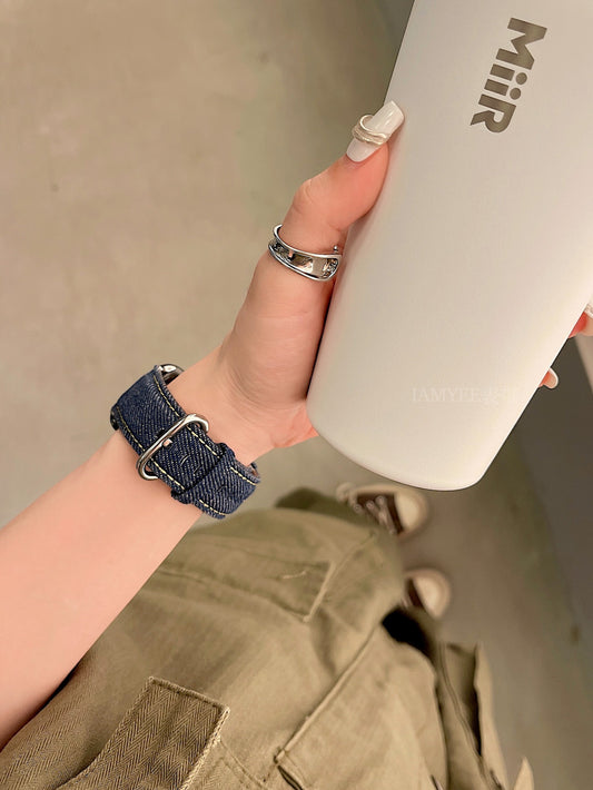 Denim denim high-end sense is suitable for AppleWatch