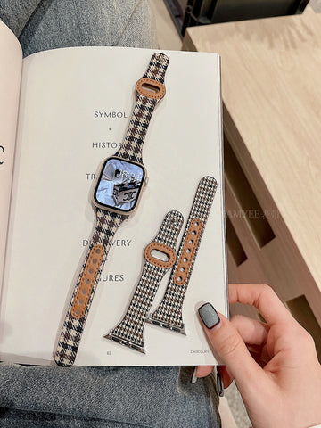 Small waist houndstooth suitable for Apple Watch