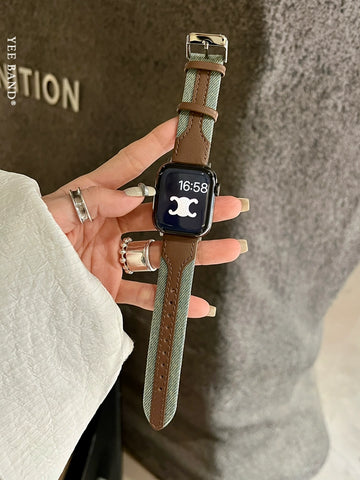 Retro Sea Salt Old Money Contrast Strap for AppleWatch