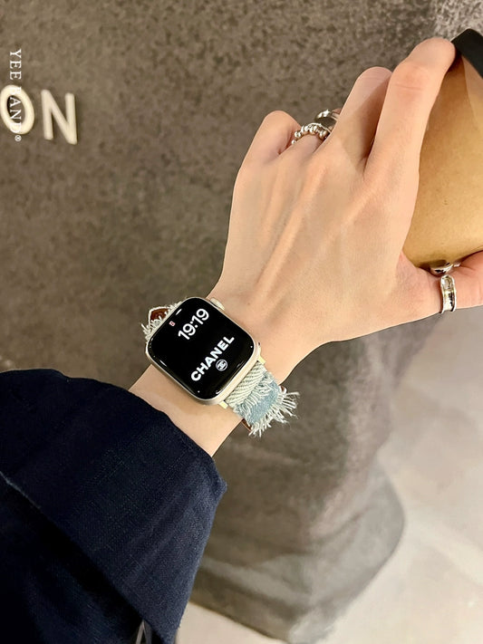 Wasteland Denim Tassel Aged Vintage Strap for AppleWatch