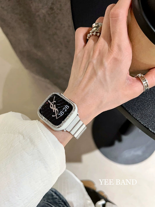 Broken Silver Ceramic Premium Niche Strap for AppleWatch