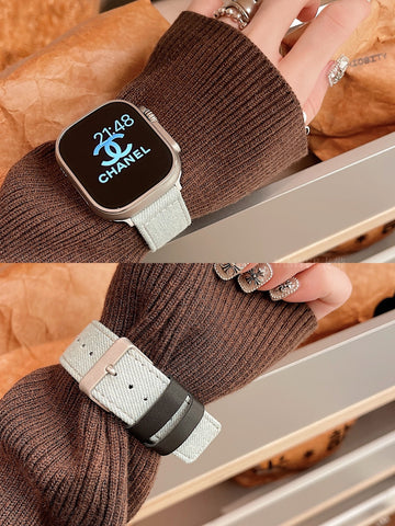 Retro modern denim denim design suitable for Ultra Apple Watch Applewatch strap