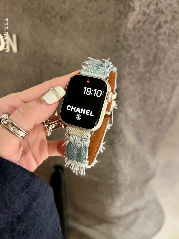 Wasteland Denim Tassel Aged Vintage Strap for AppleWatch