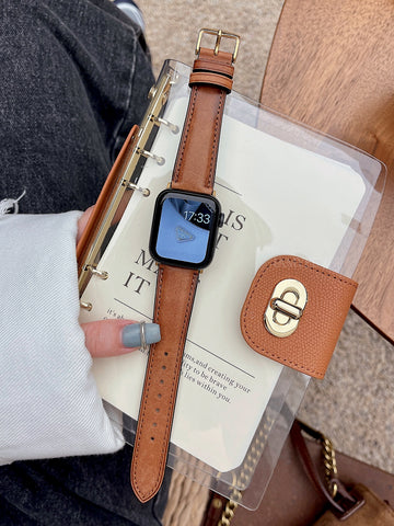 Wide Retro Leather Strap for AppleWatch